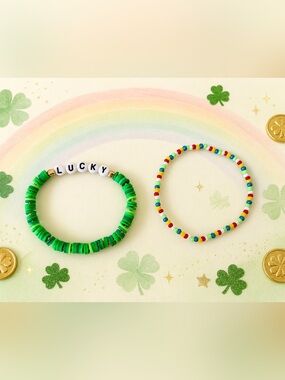 Lucky Rainbow St. Patrick’s Day Bracelet Set 8”